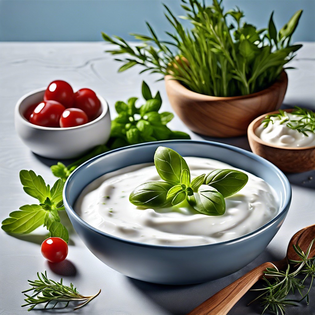 greek yogurt with herbs