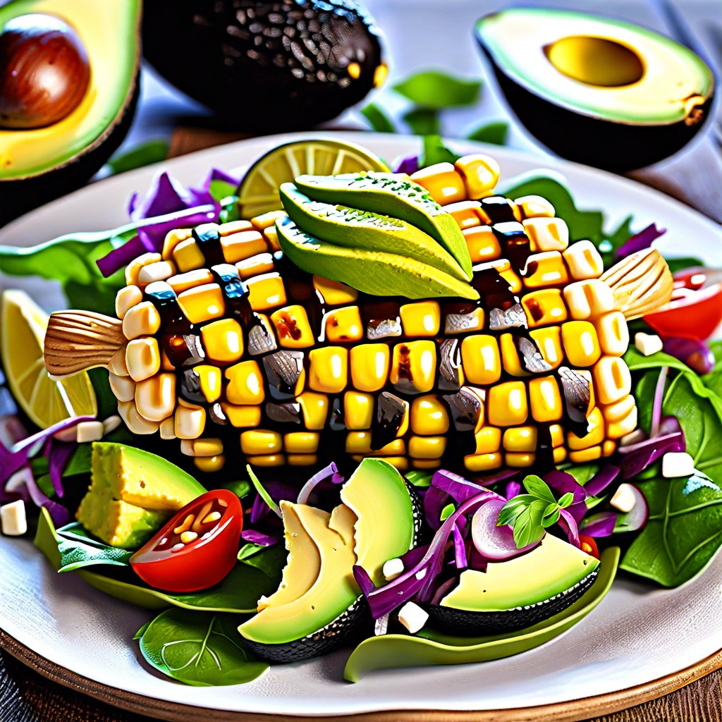 grilled corn and avocado salad