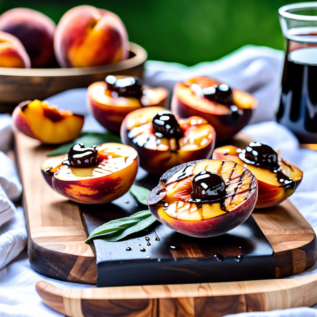 grilled peaches with balsamic glaze