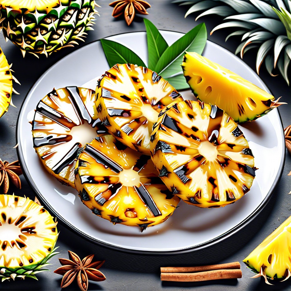 grilled pineapple with cinnamon