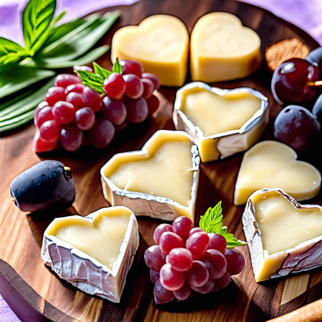 heart shaped brie bites