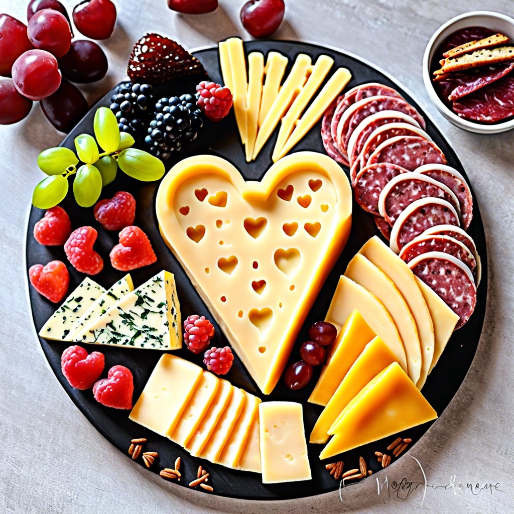 heart shaped cheeses