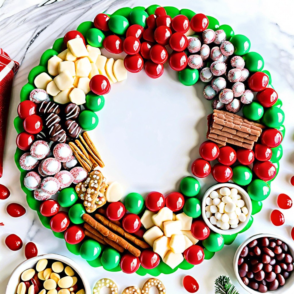 holiday candy wreath