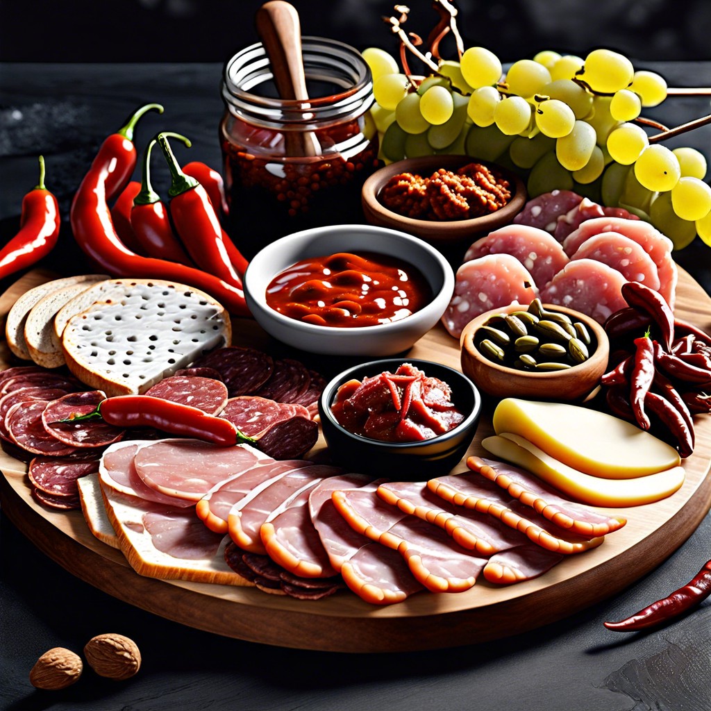 hot and spicy charcuterie board