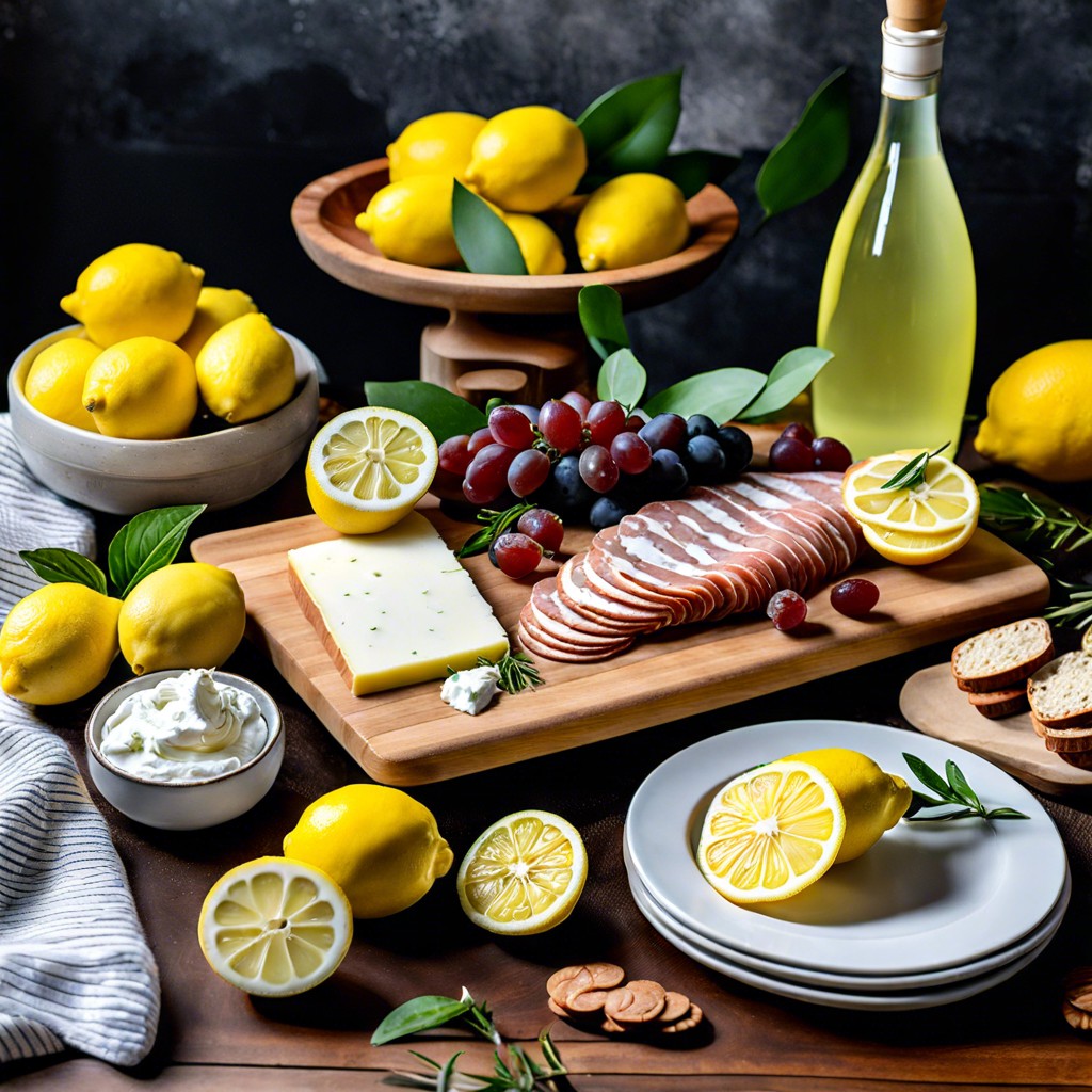 limoncello with lemon drizzled ricotta