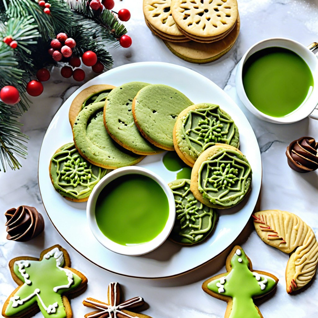 matcha cookies with white chocolate