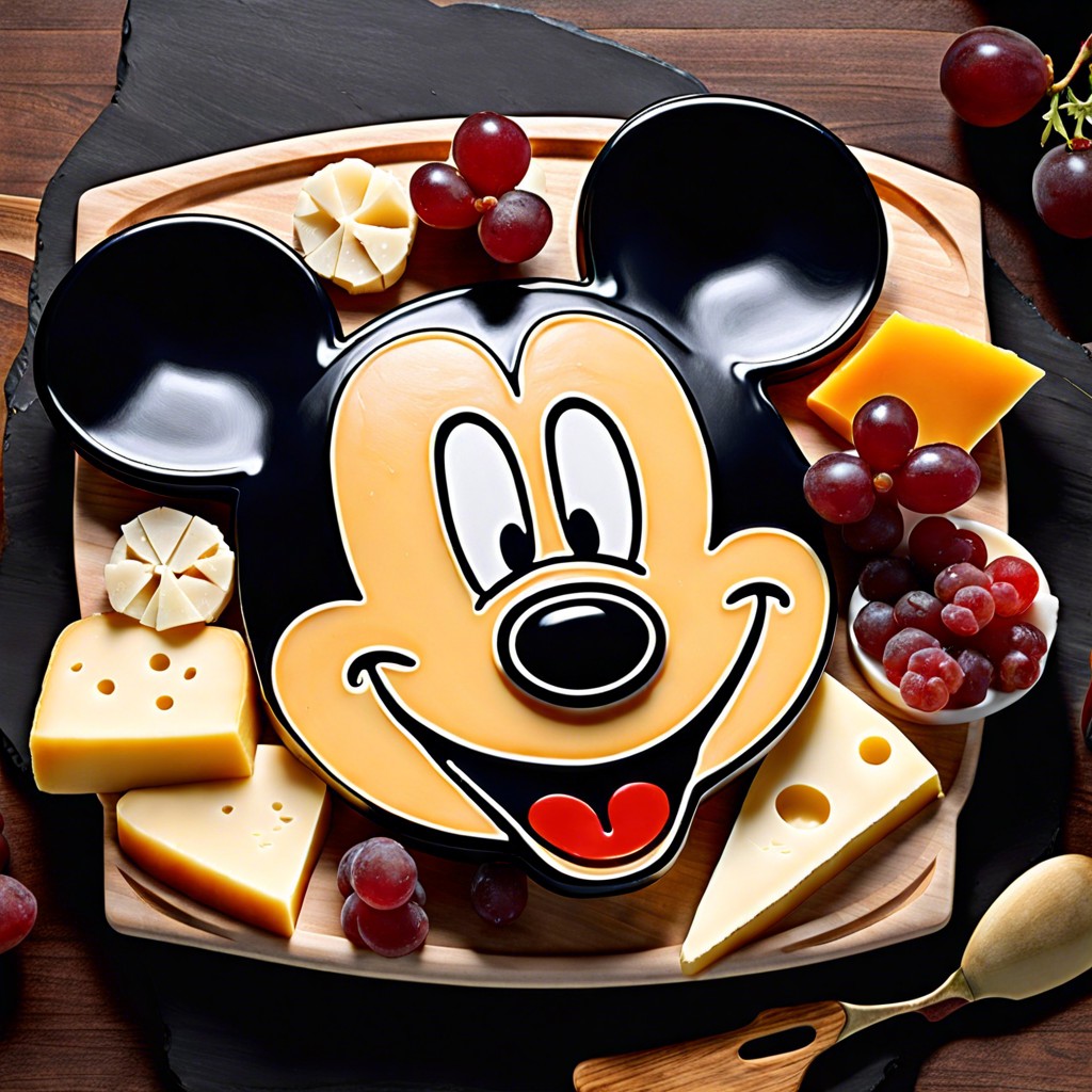 mickey shaped cheese slices