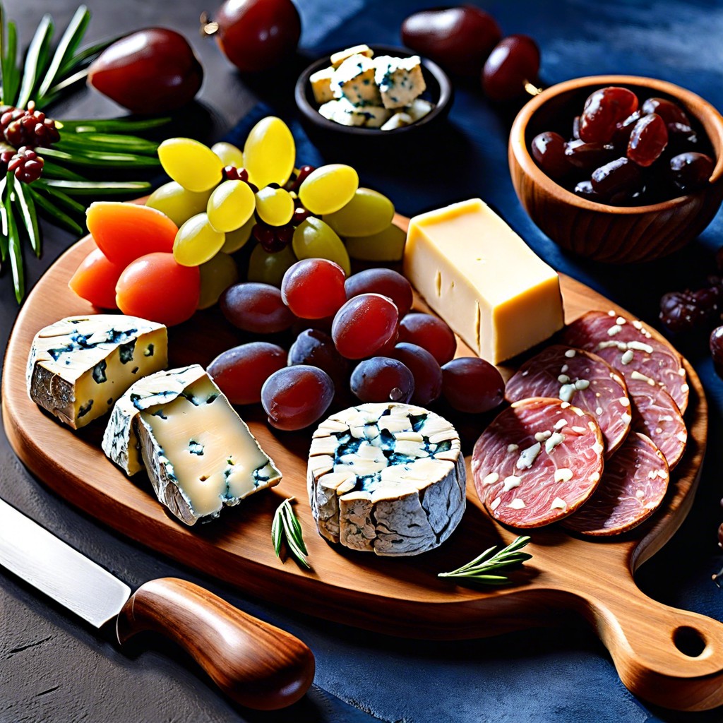 mini blue cheese and crackers assortment