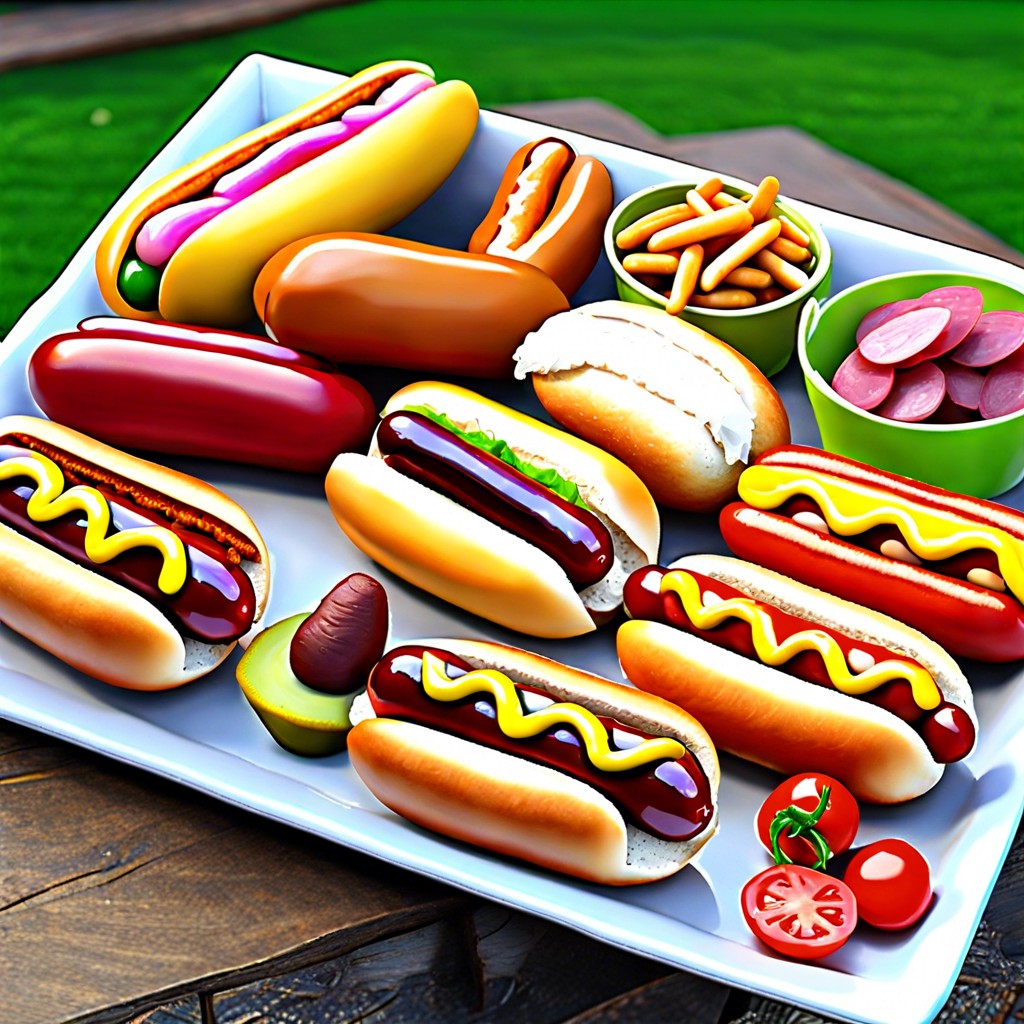 mini hotdog assortment