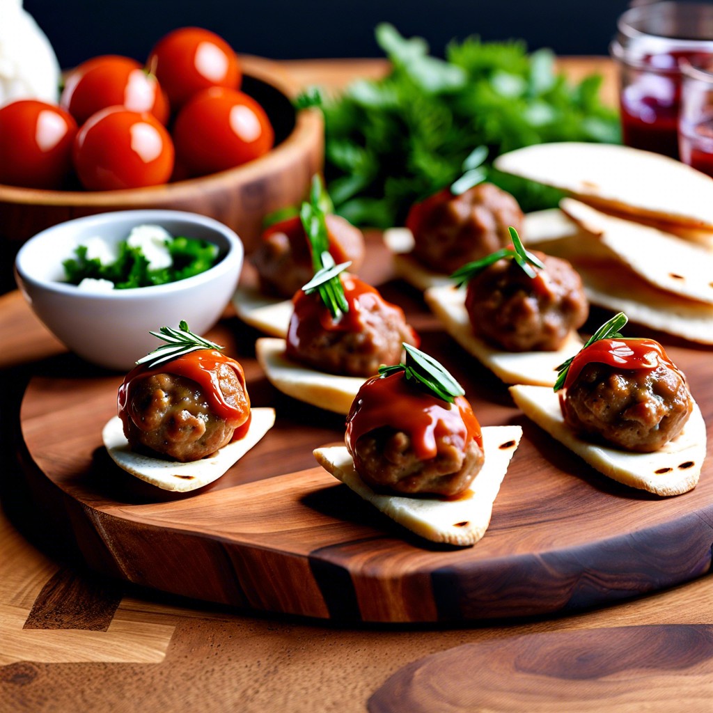 mini meatball amp pita wedges