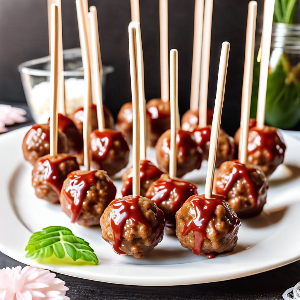 mini meatball pops