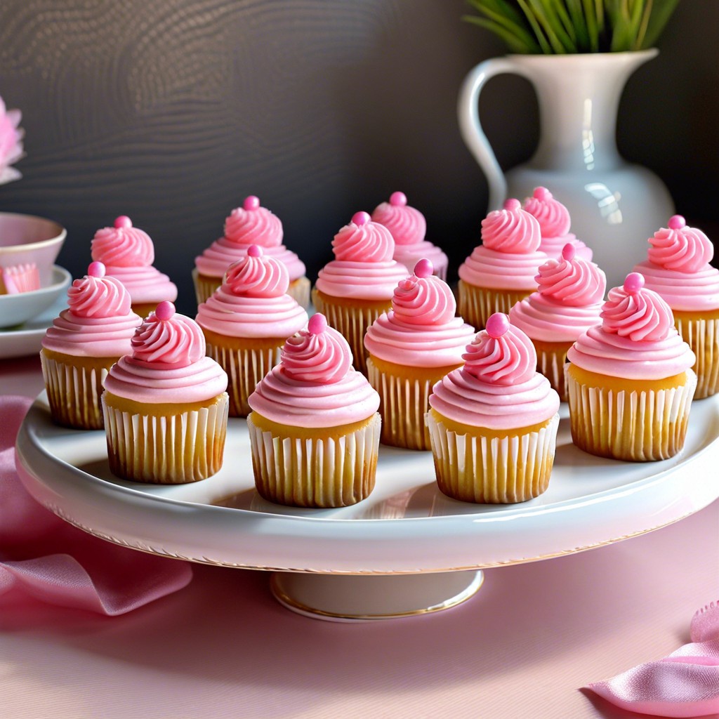 mini pink cupcakes