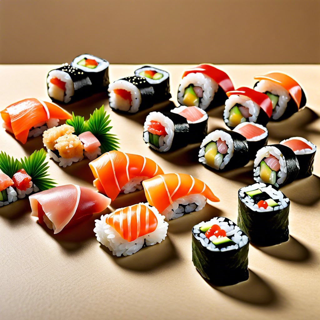 mini sushi rolls