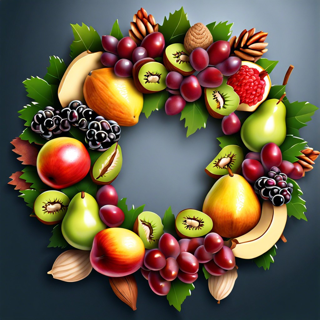 nut and fruit wreath