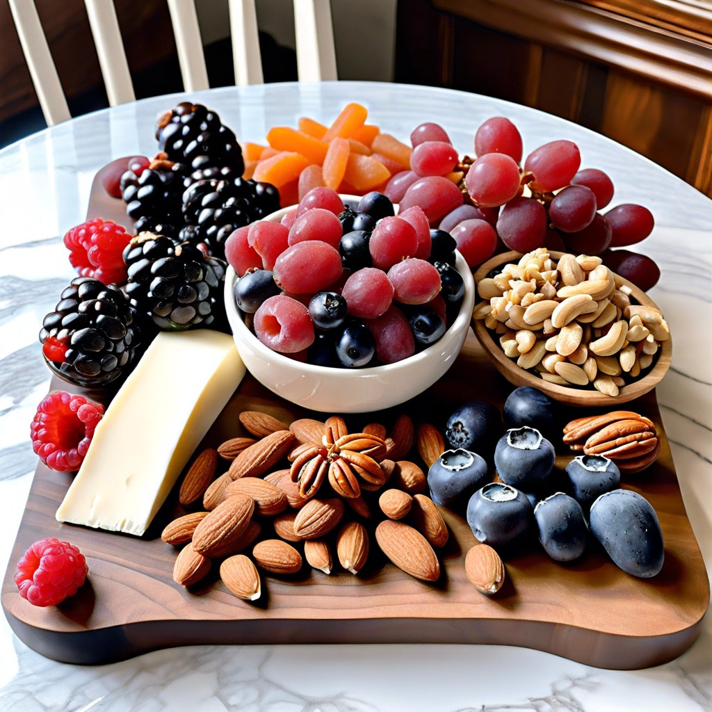 nuts and berries charcuterie board