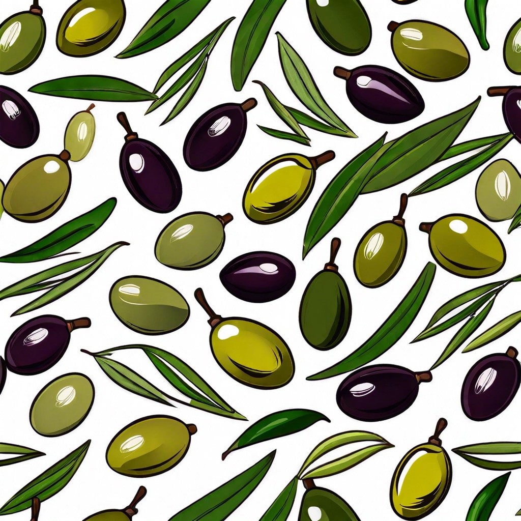 olive medley with garlic cloves