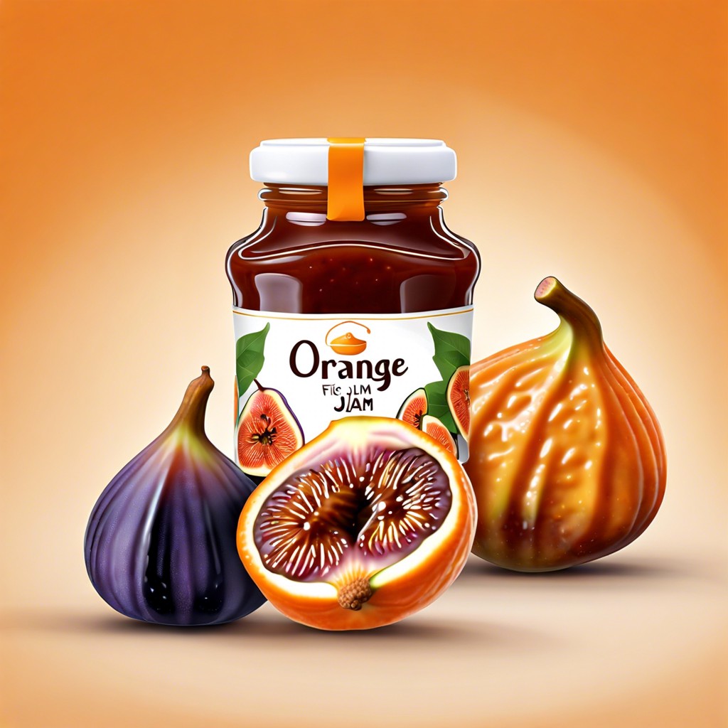 orange and fig jam on crackers