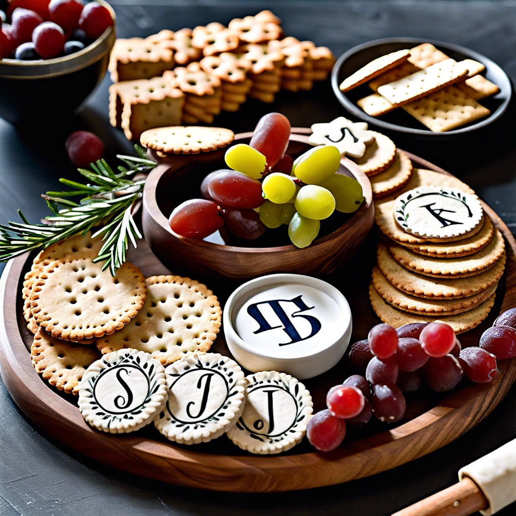 personalized crackers with initials