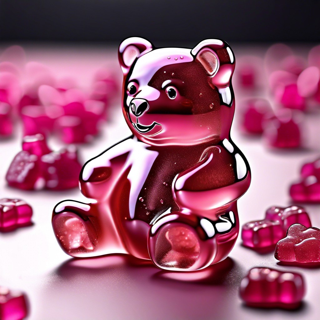 pink champagne gummy bears