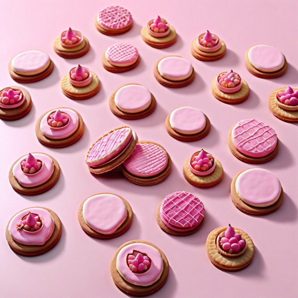 pink wafer cookies