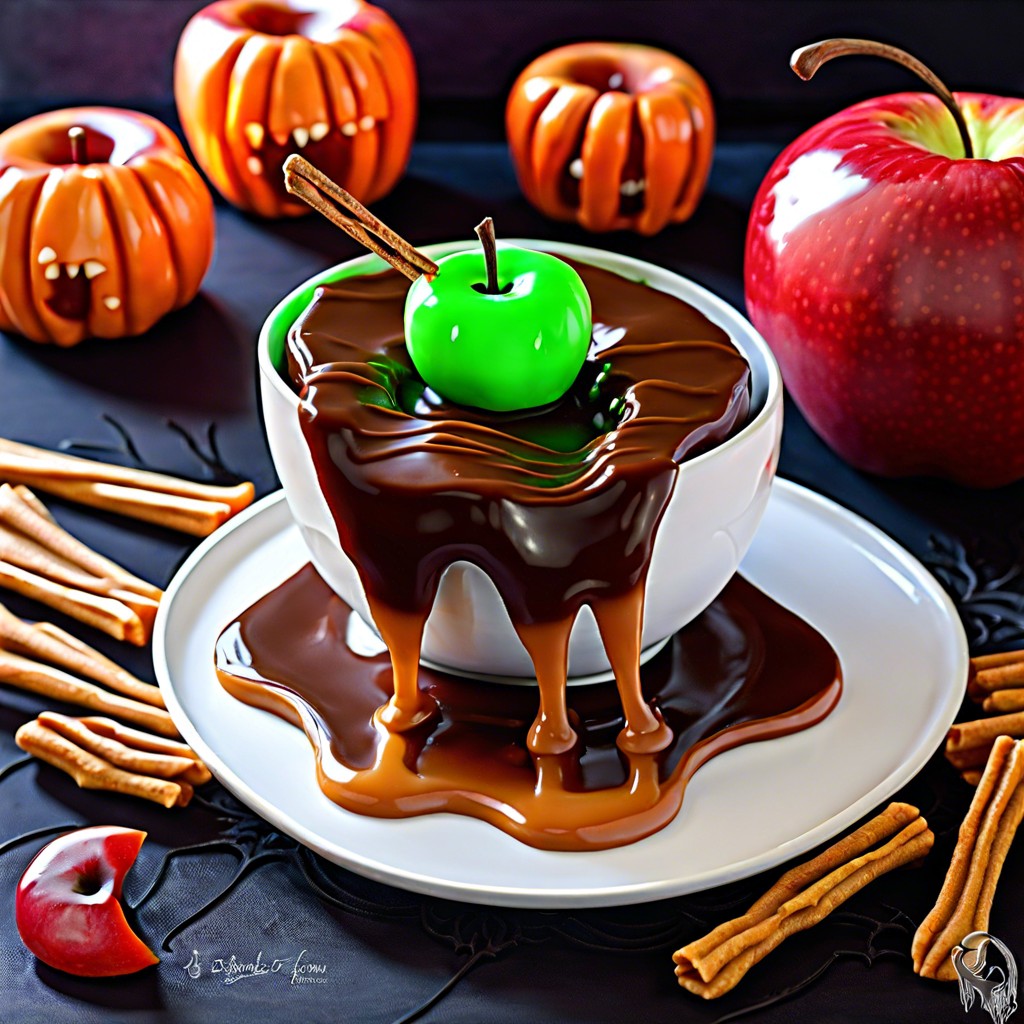 poison apple caramel dip