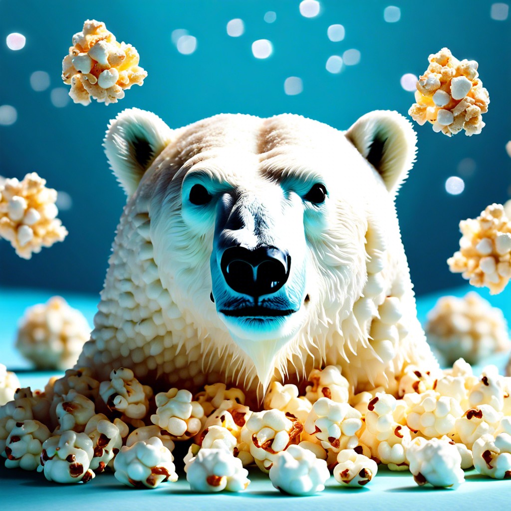 polar bear popcorn balls