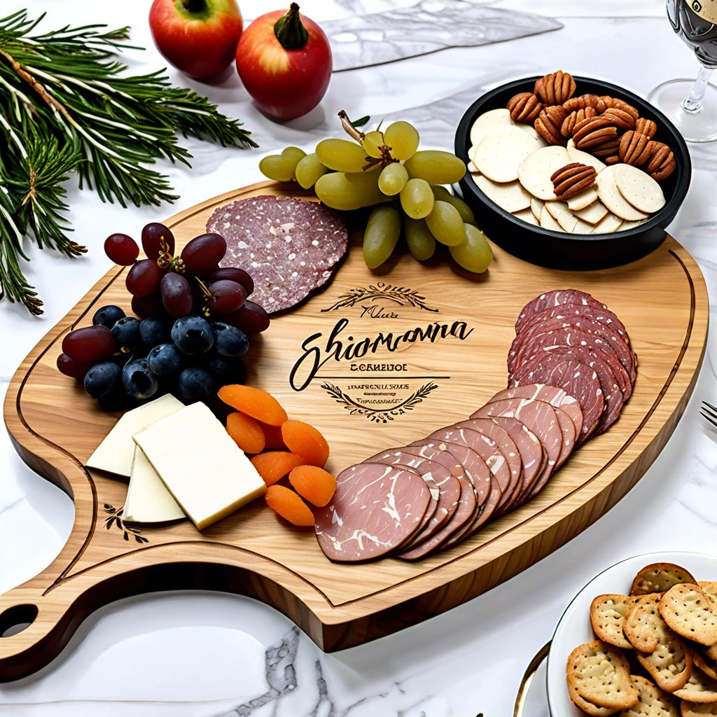 provide personalized charcuterie boards with name engraving