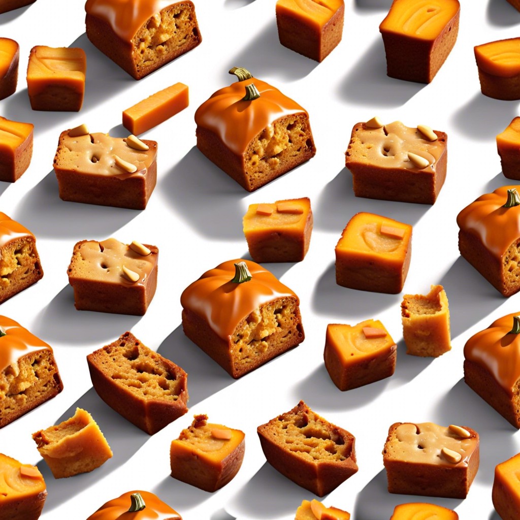 pumpkin bread cubes