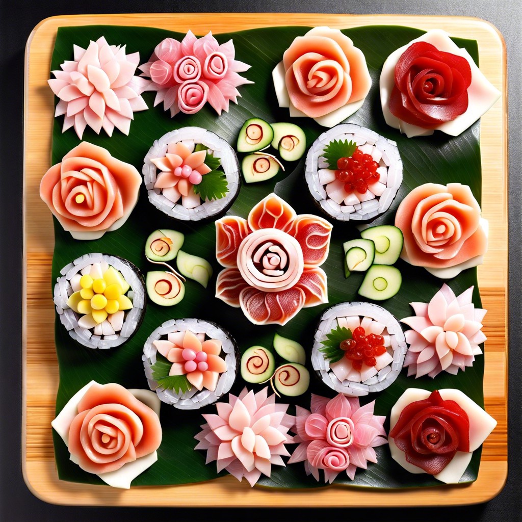 sashimi rose arrangements