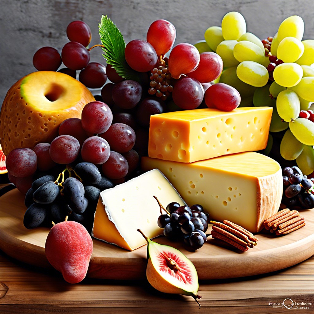 seasonal fruit and cheese board