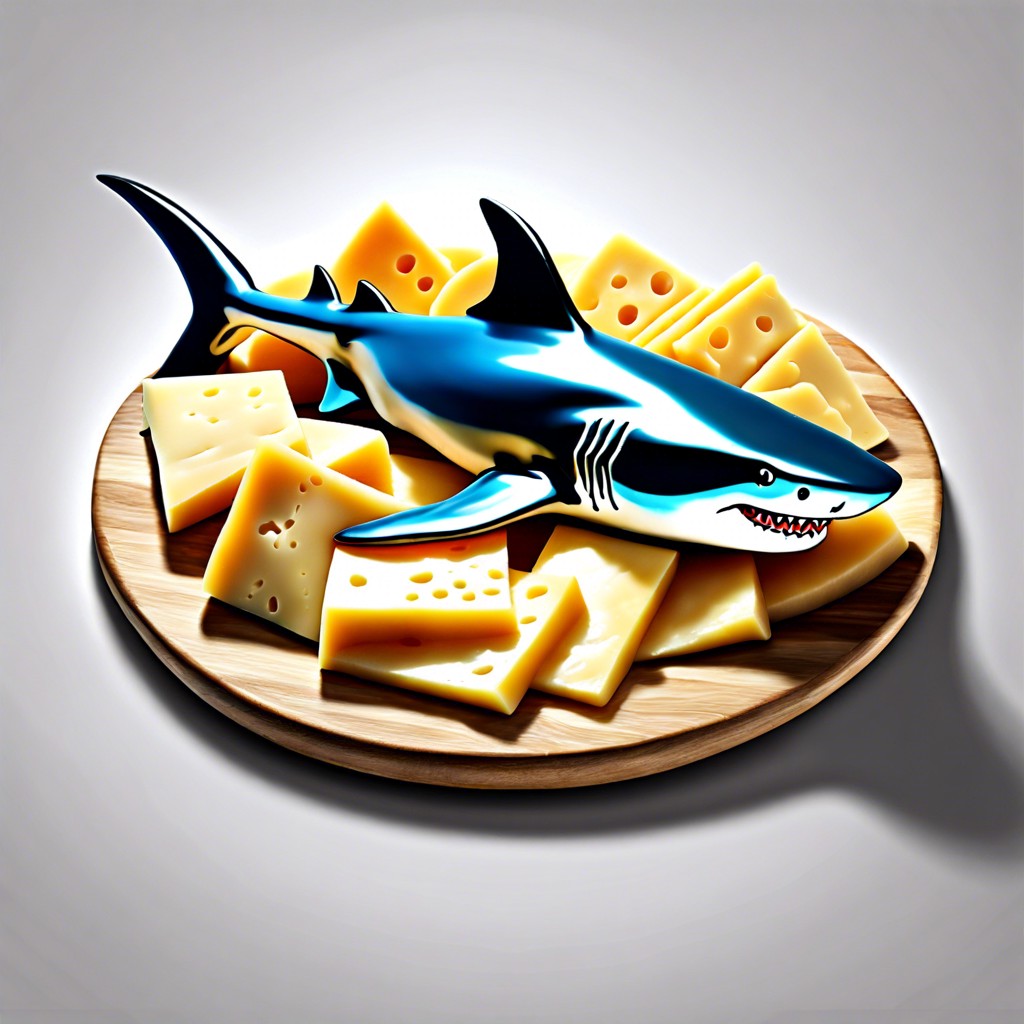 shark shaped cheese slices