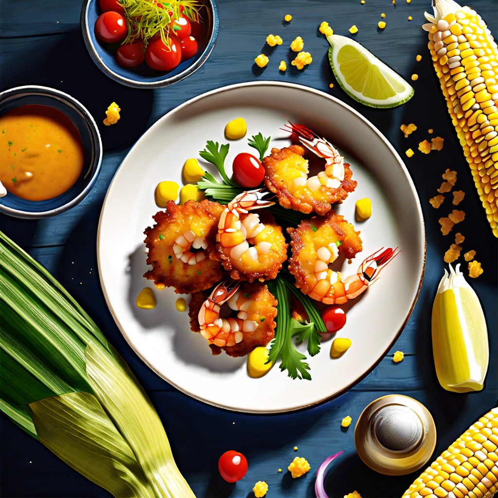 shrimp and corn fritters