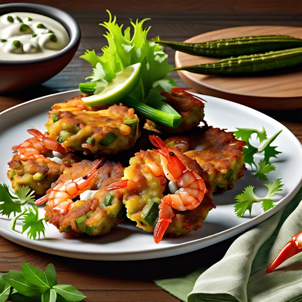 shrimp and okra fritters