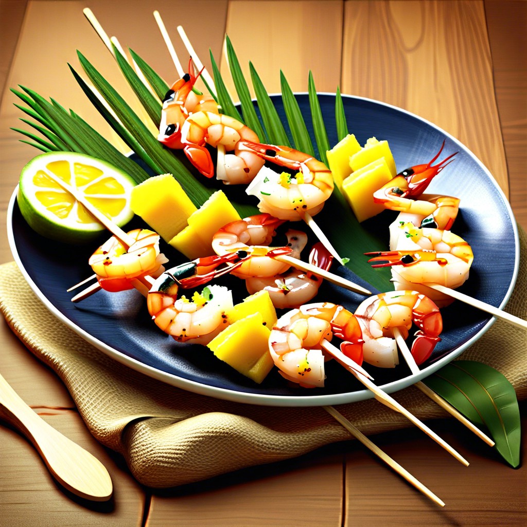 shrimp and pineapple kabobs