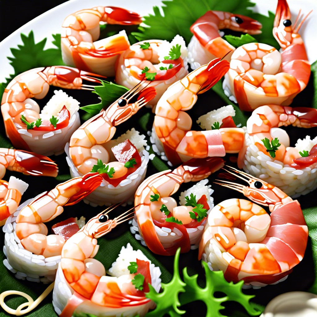 shrimp and prosciutto rolls