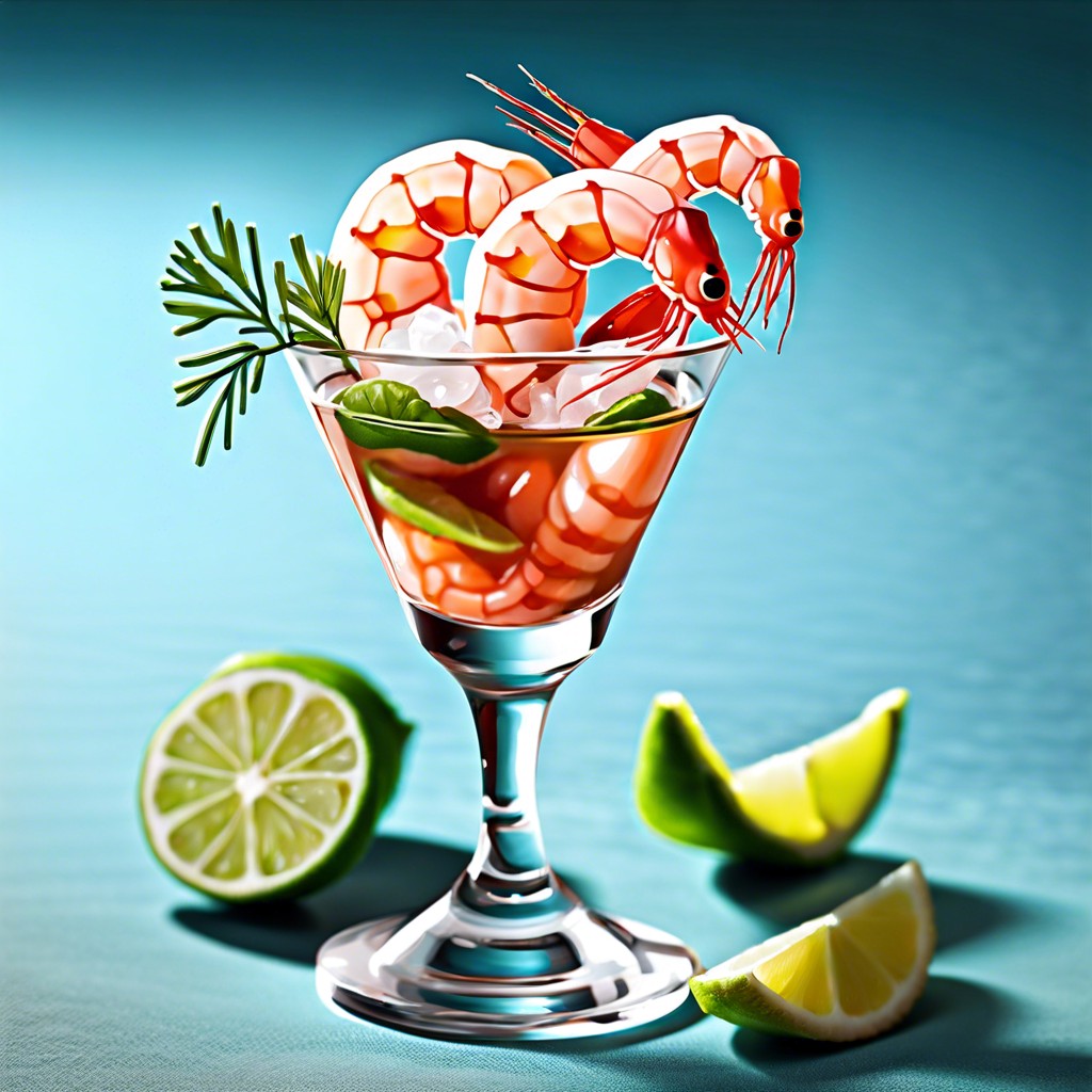 shrimp cocktail in shot glasses