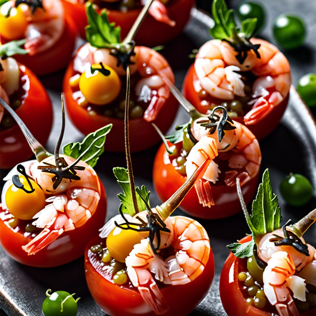 shrimp stuffed cherry tomatoes