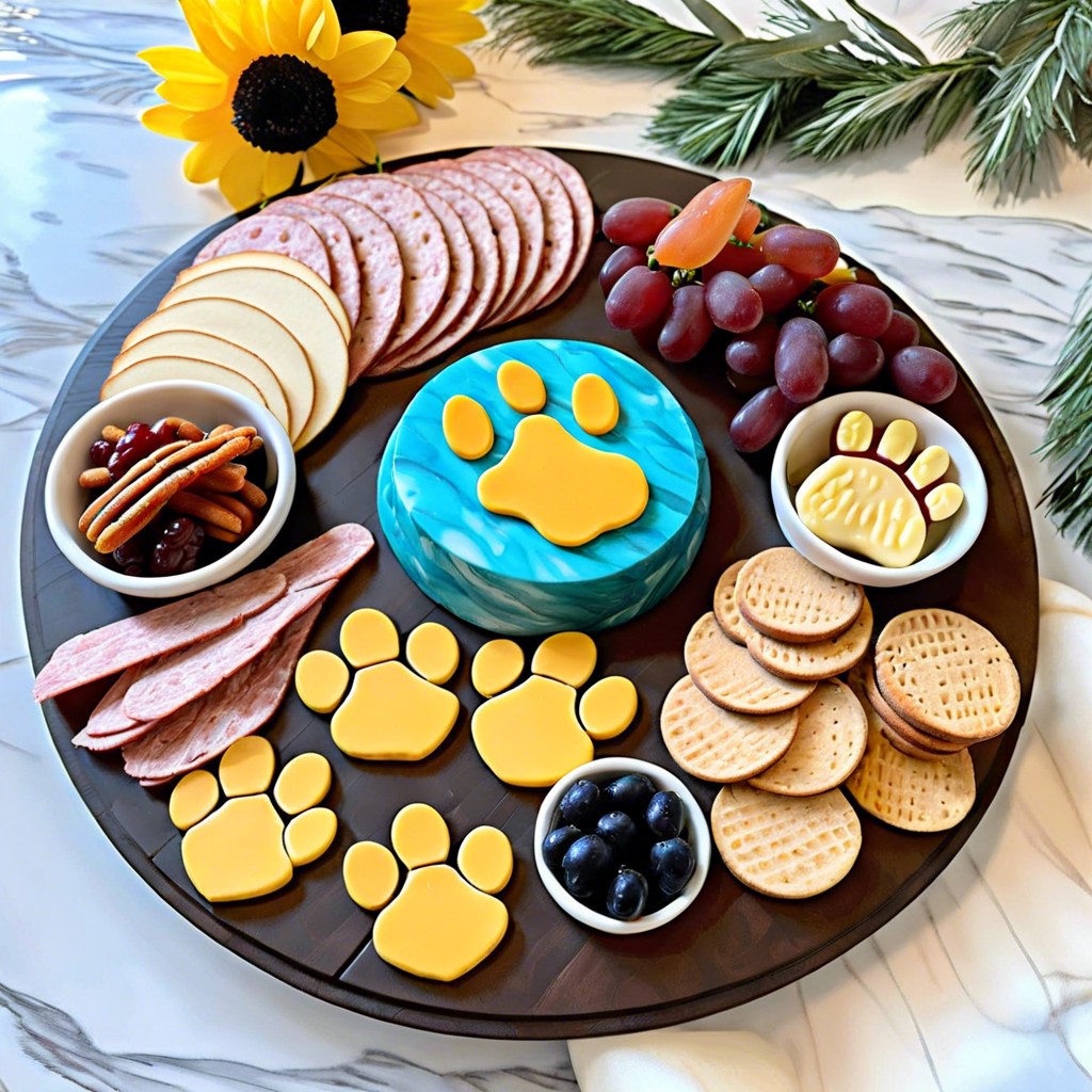 simba paw print mini sandwiches