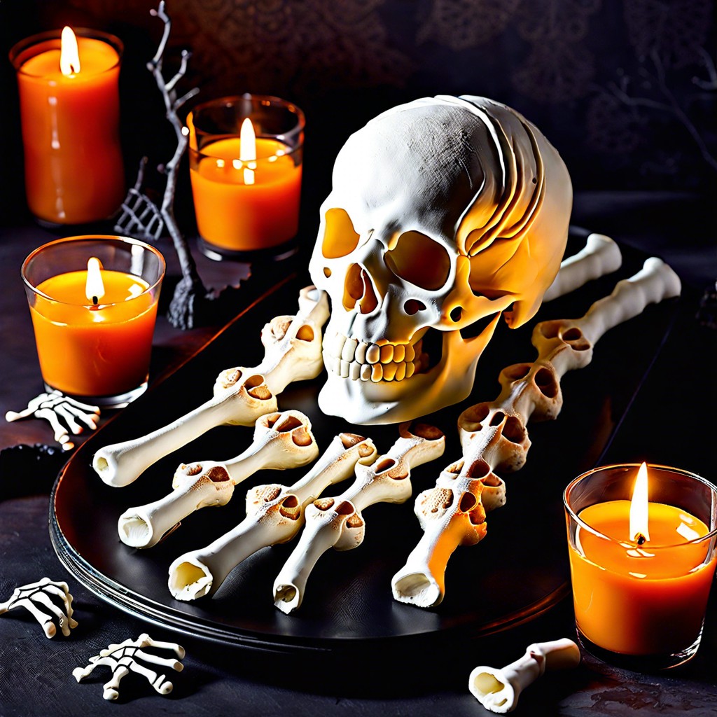 skeleton bone meringue sticks