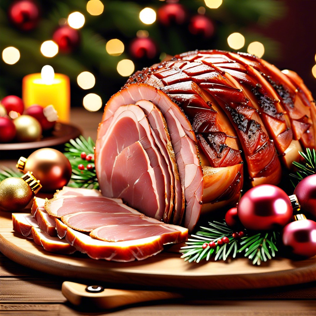 sliced holiday ham