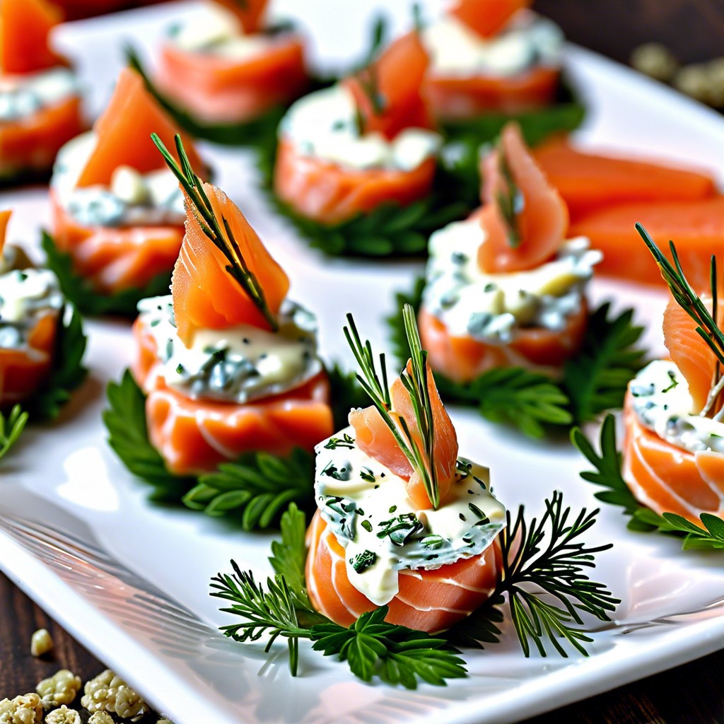 smoked salmon amp herb cream cheese bites