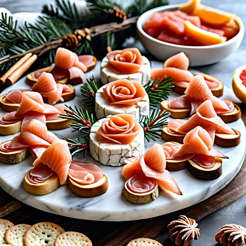 smoked salmon roses