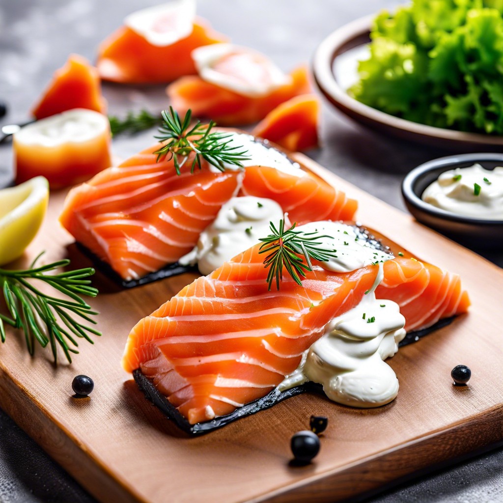 smoked salmon with cream cheese