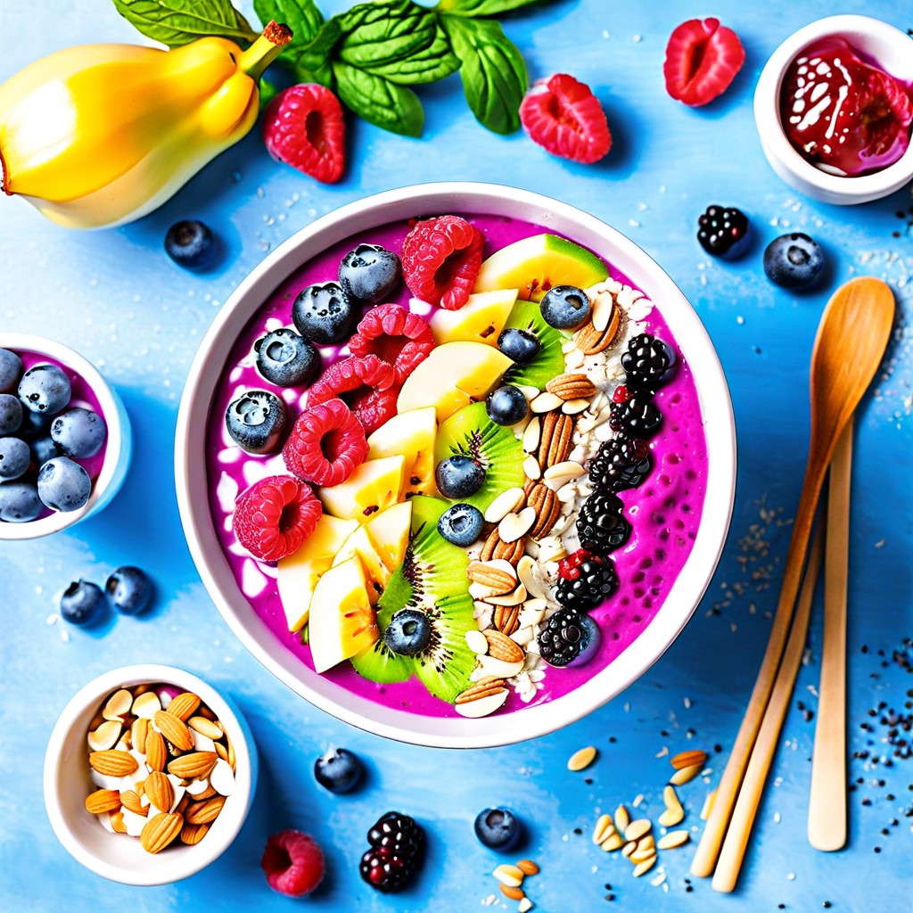 smoothie bowls with toppings