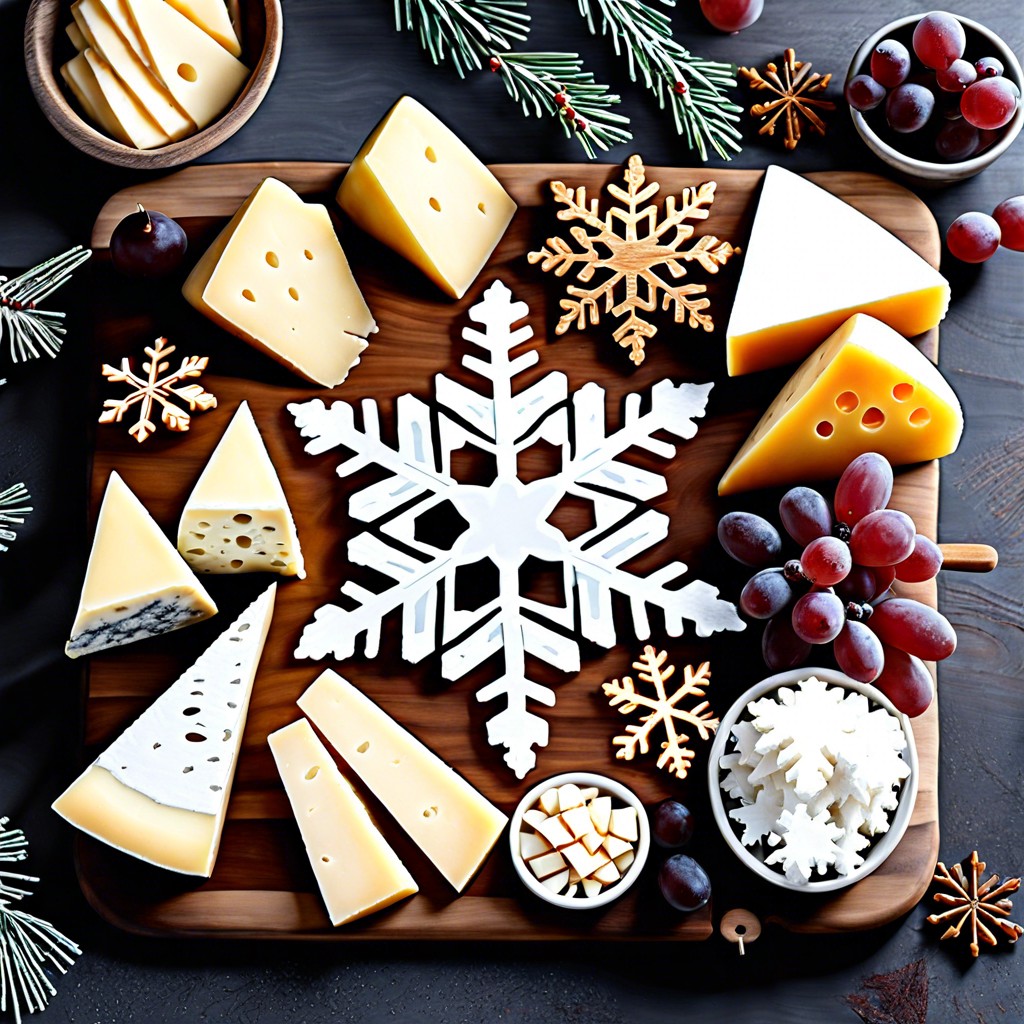 snowflake shaped cheeses