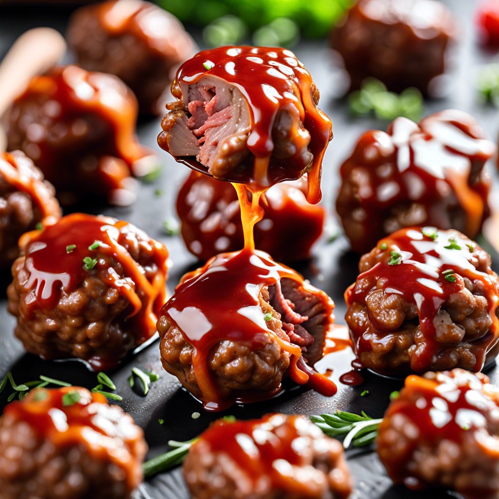 spicy bbq meatballs