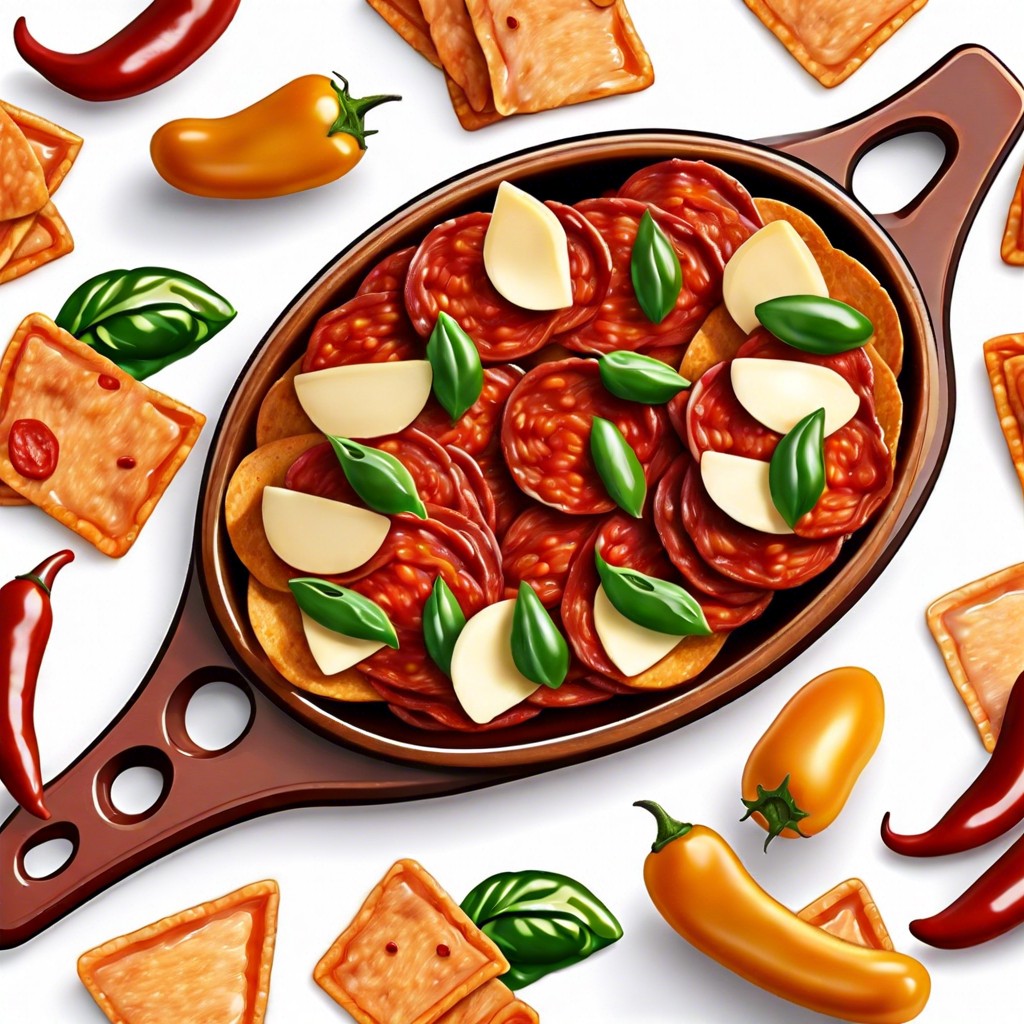 spicy chorizo slices