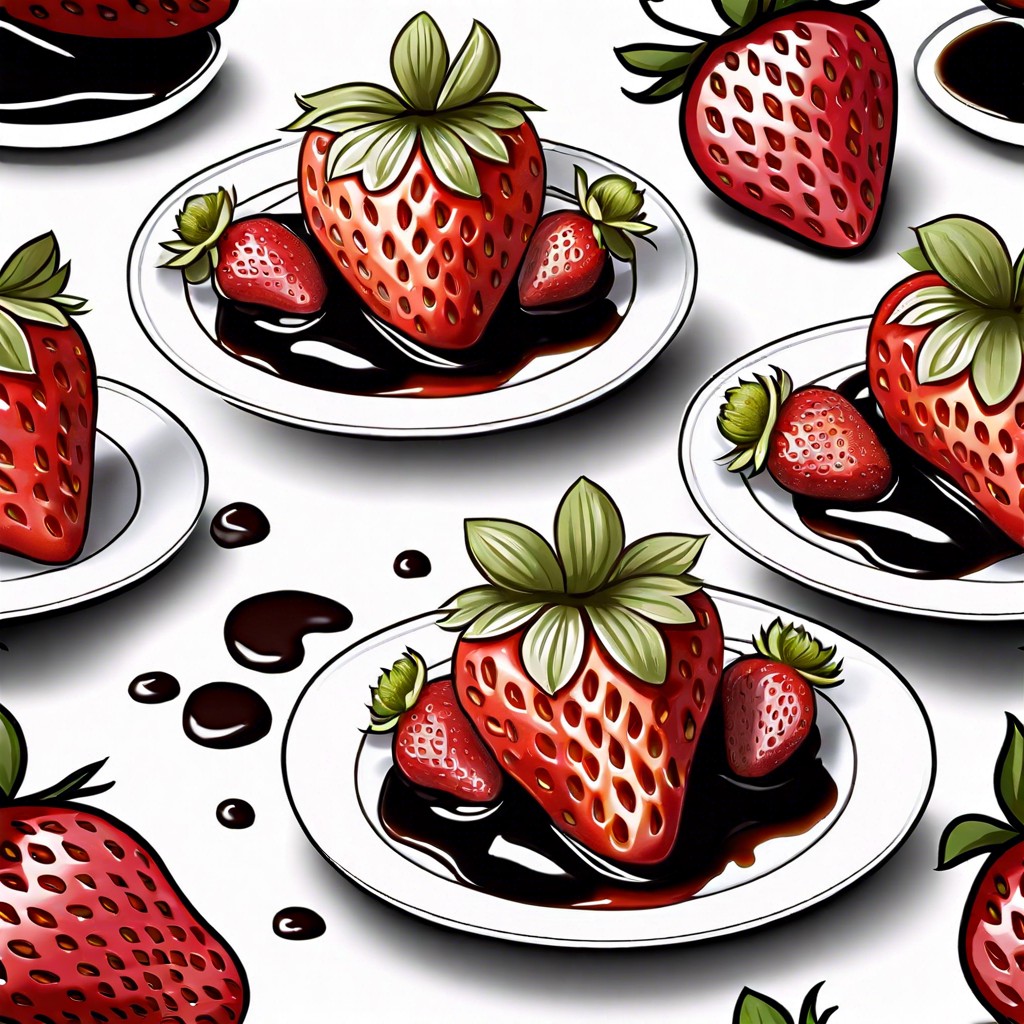 strawberries with balsamic glaze