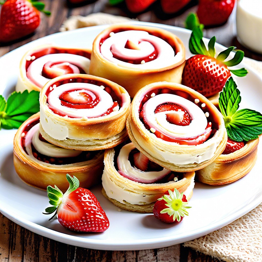 strawberry and cream cheese pinwheels