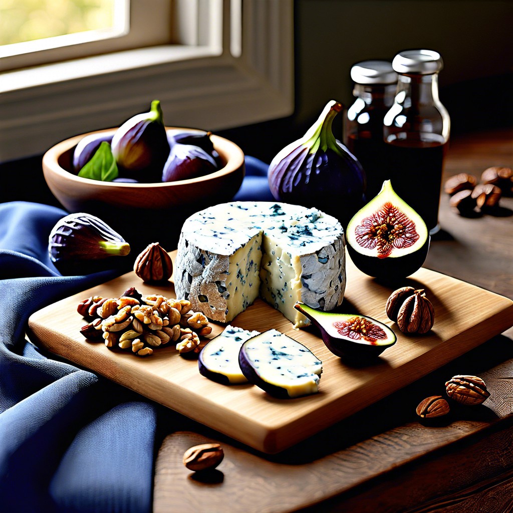 sweet amp savory mix blue cheese fig spread walnuts